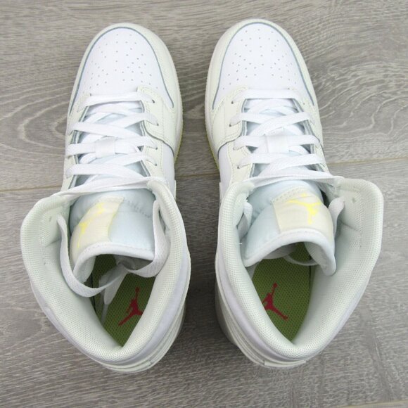 Air Jordan 1 Mid Sail White Sneakers GS Size 6.5Y / Womens Size 8 NEW - Picture 9 of 13